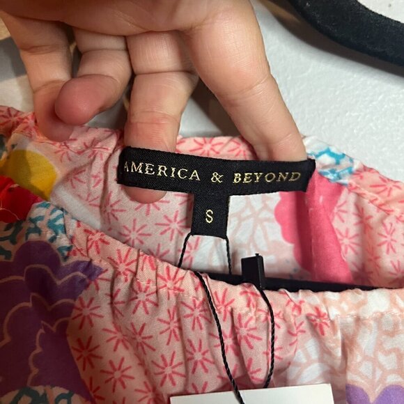 NWT America & Beyond Cotton Candy One Shoulder Dress - Picture 5 of 6